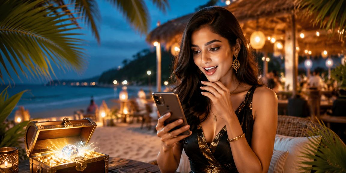 Players enjoying beachside casino promotions and mobile games in Goa